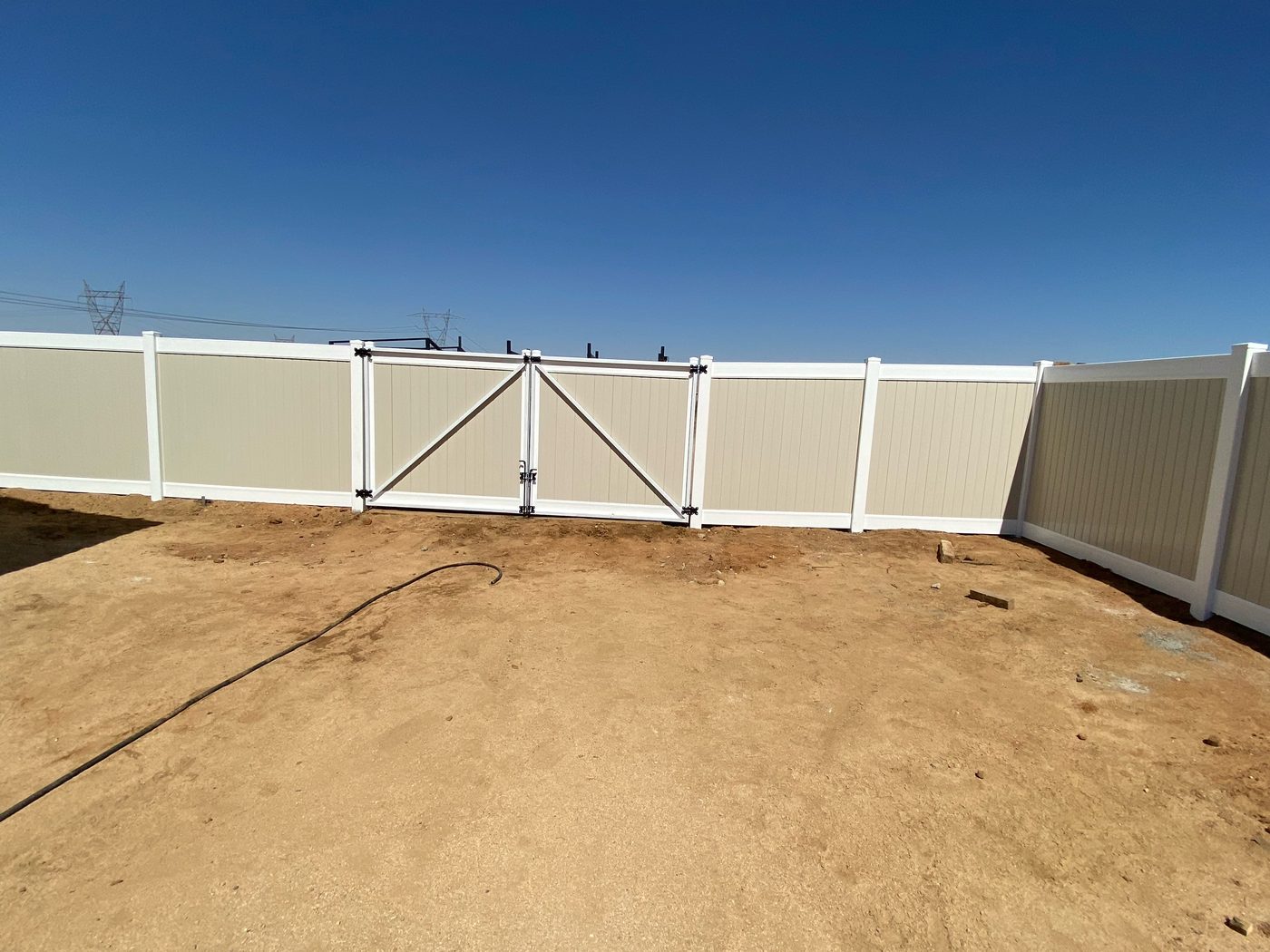 Vinyl double gate installation